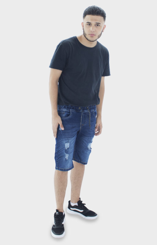 Bermuda en Denim Resortada