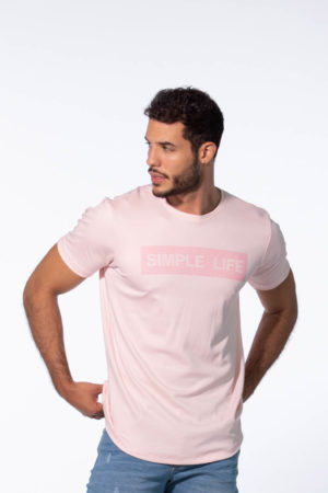 Camiseta Estampado Simple Life