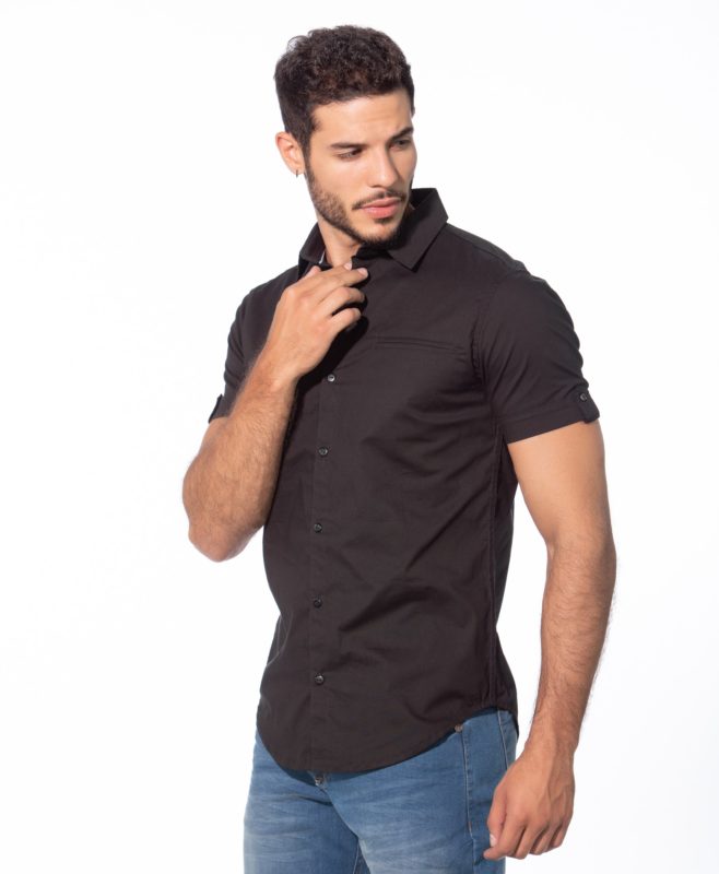 Camisa Manga Corta Con Ribete